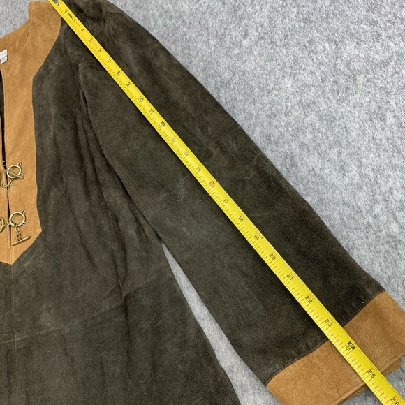 Worth 100% GENUINE LEATHER Shell Brown Tunic Shirt - Size P (6/8) - Picture 9 of 9